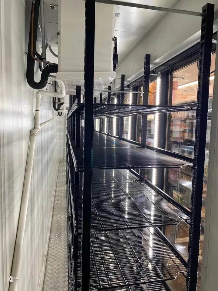 beer walk in cooler shelving